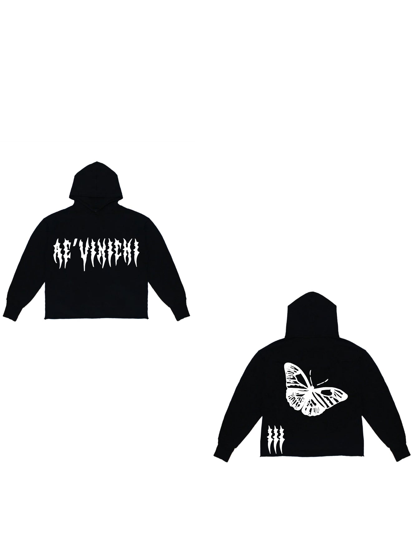 Hoodie White Outline